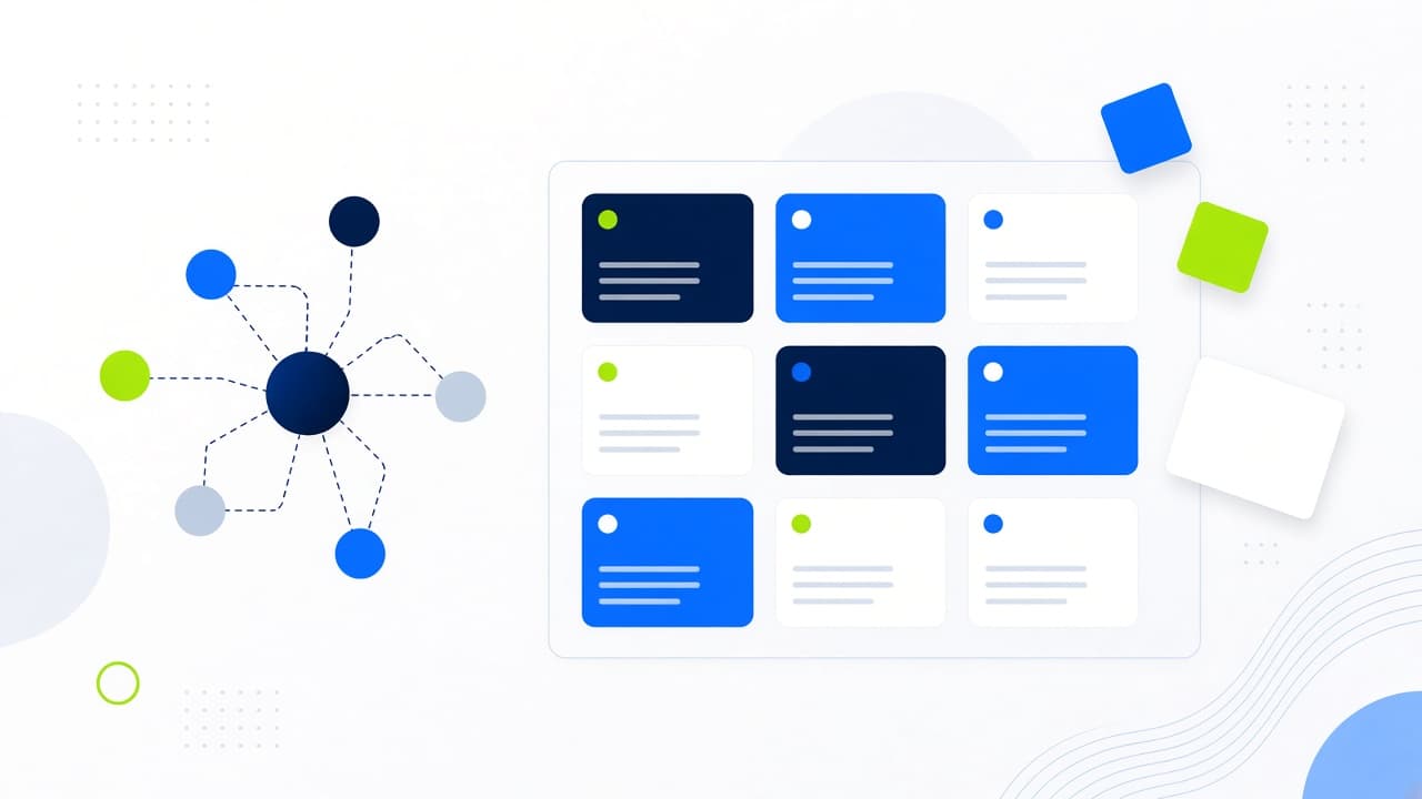 Abstract board and agent-node illustration for the 2027 free retro tools comparison