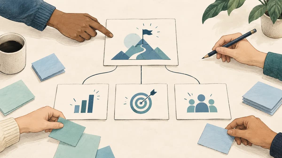 An objective connected to measurable key results and a delivery plan