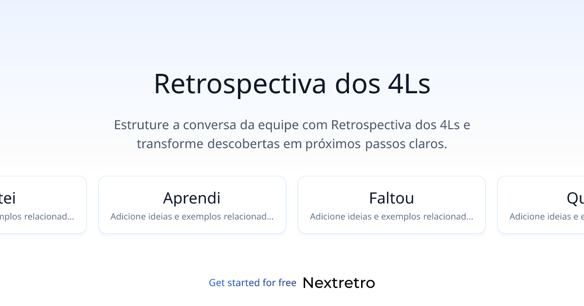 Retrospectiva dos 4Ls