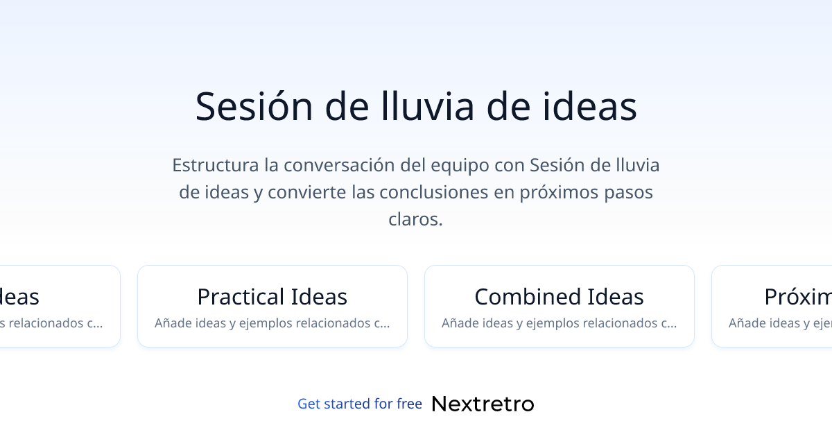 Sesión de lluvia de ideas