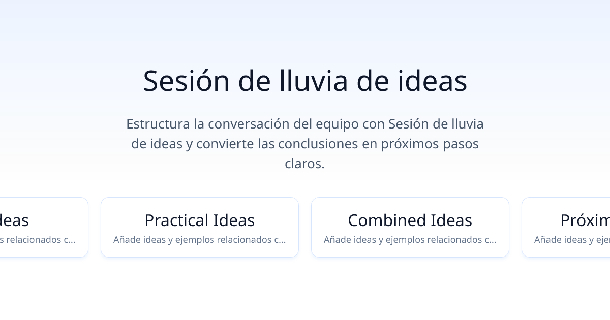 Sesión de lluvia de ideas