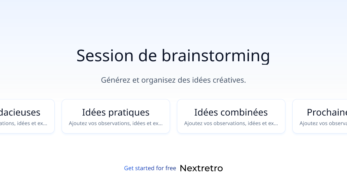 Session de brainstorming