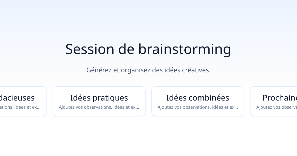 Session de brainstorming
