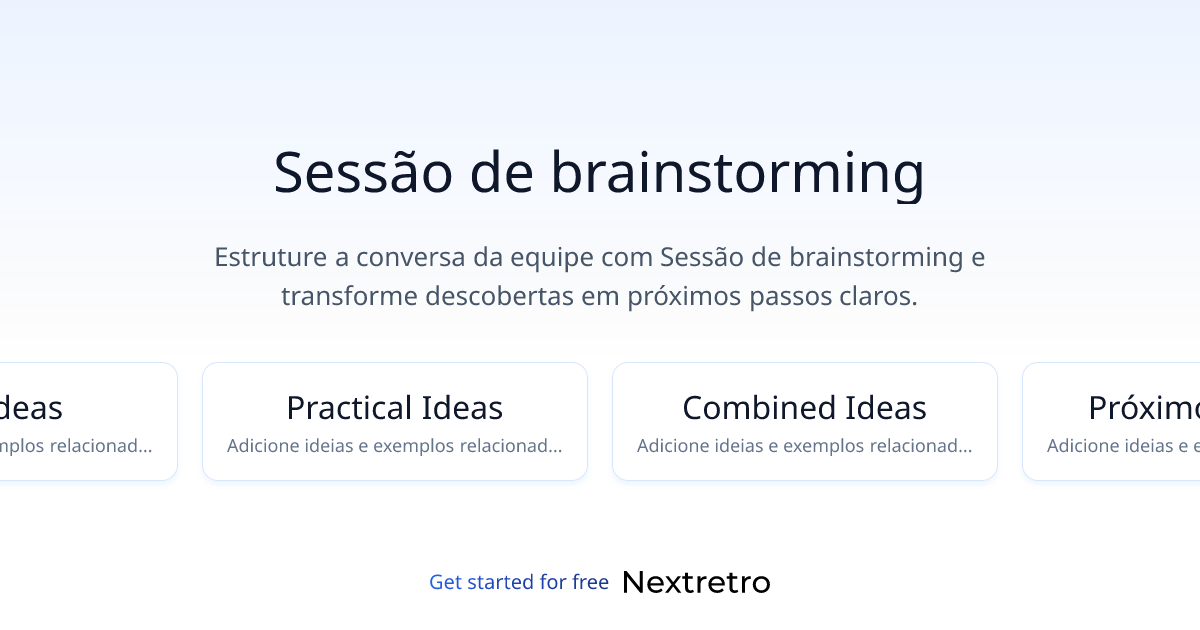 Sessão de brainstorming