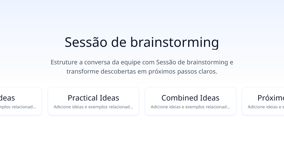 Sessão de brainstorming