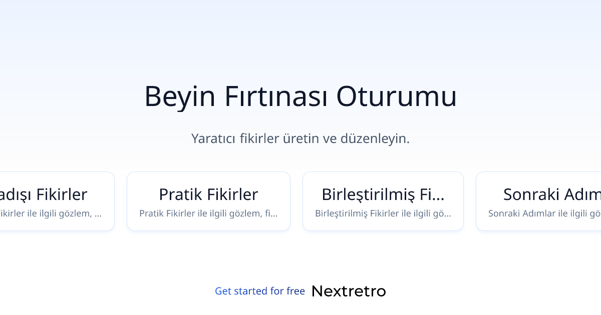 Beyin Fırtınası Oturumu