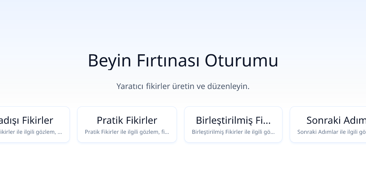 Beyin Fırtınası Oturumu