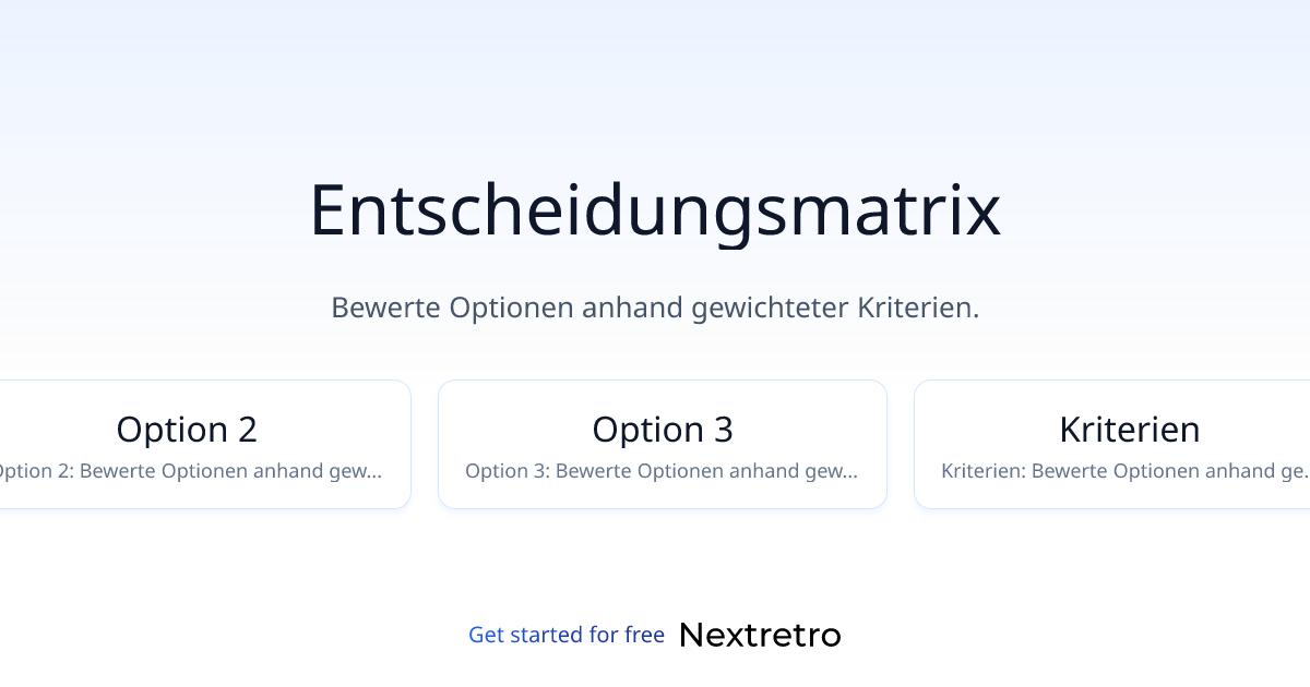 Entscheidungsmatrix