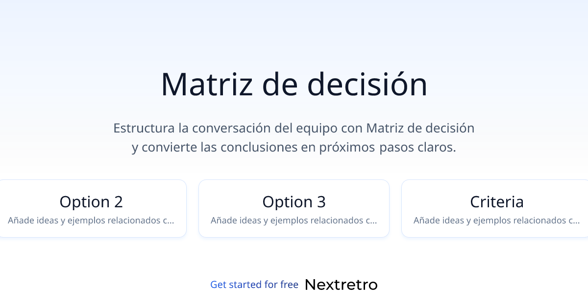 Matriz de decisión
