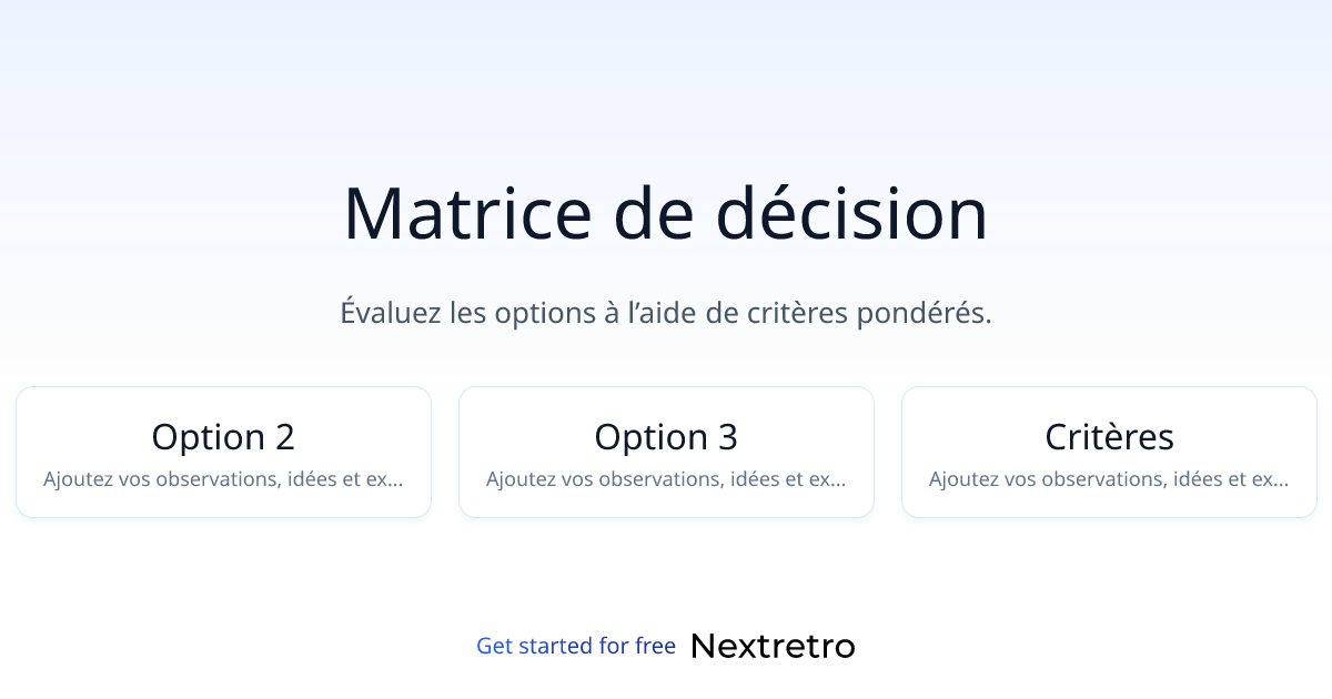 Matrice de décision