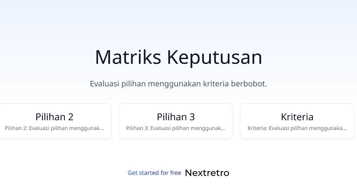 Matriks Keputusan
