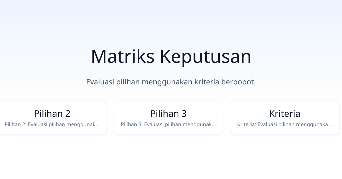 Matriks Keputusan