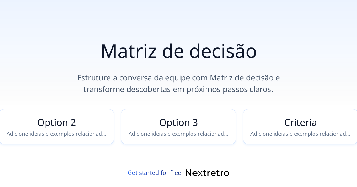Matriz de decisão