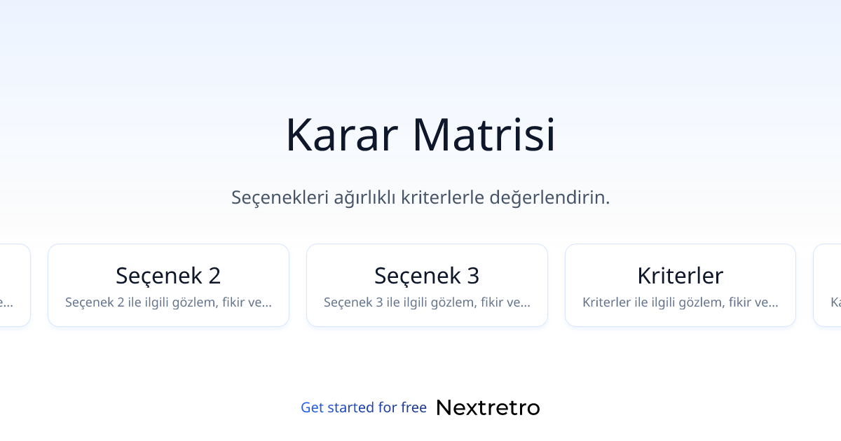 Karar Matrisi