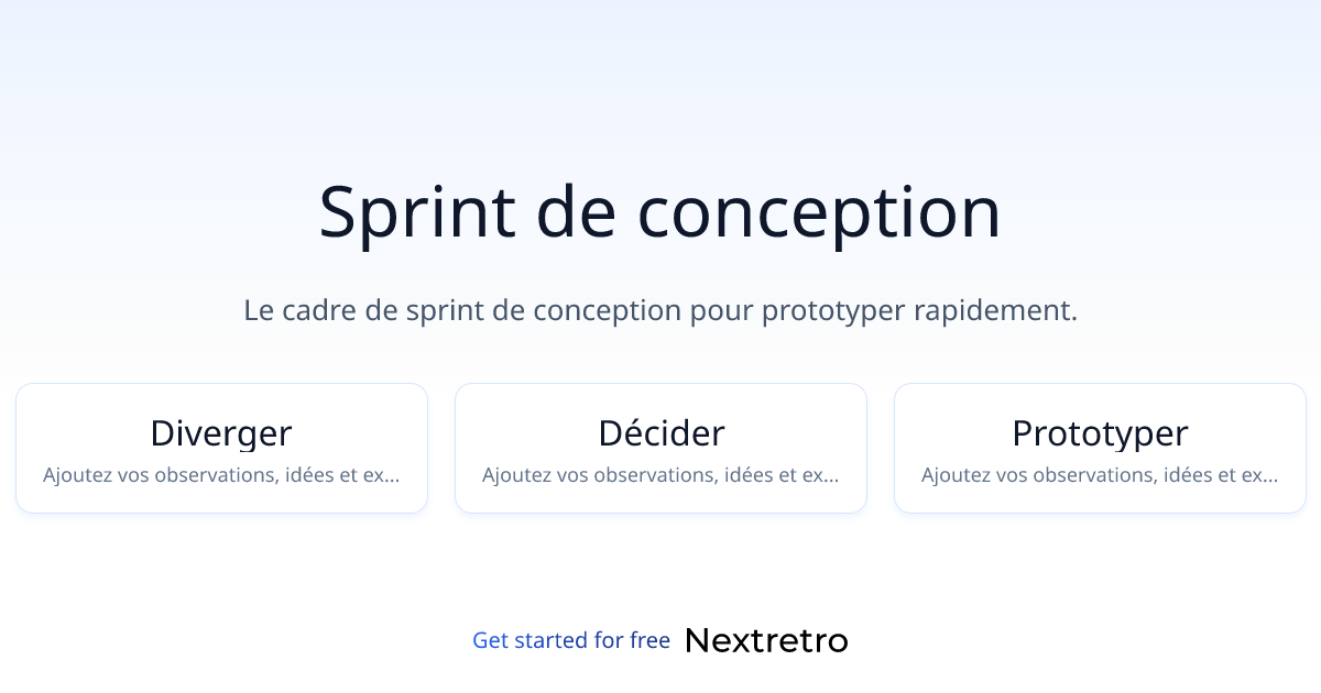 Sprint de conception