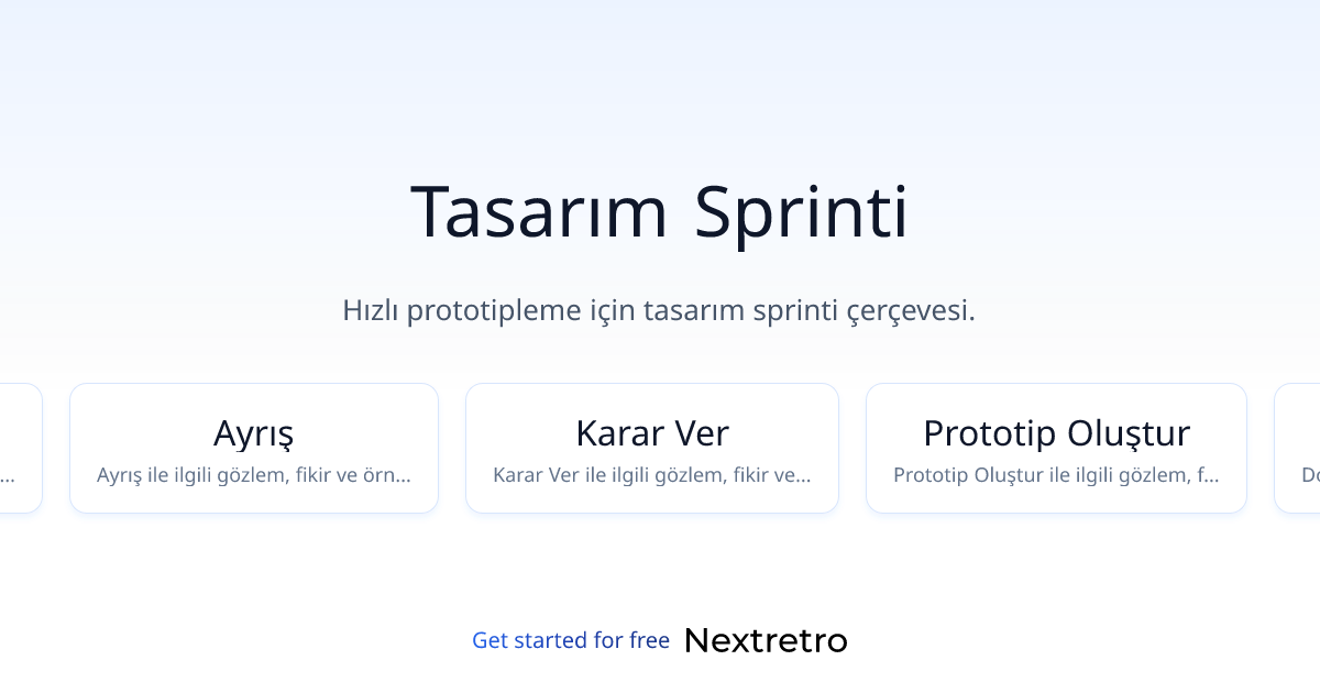 Tasarım Sprinti