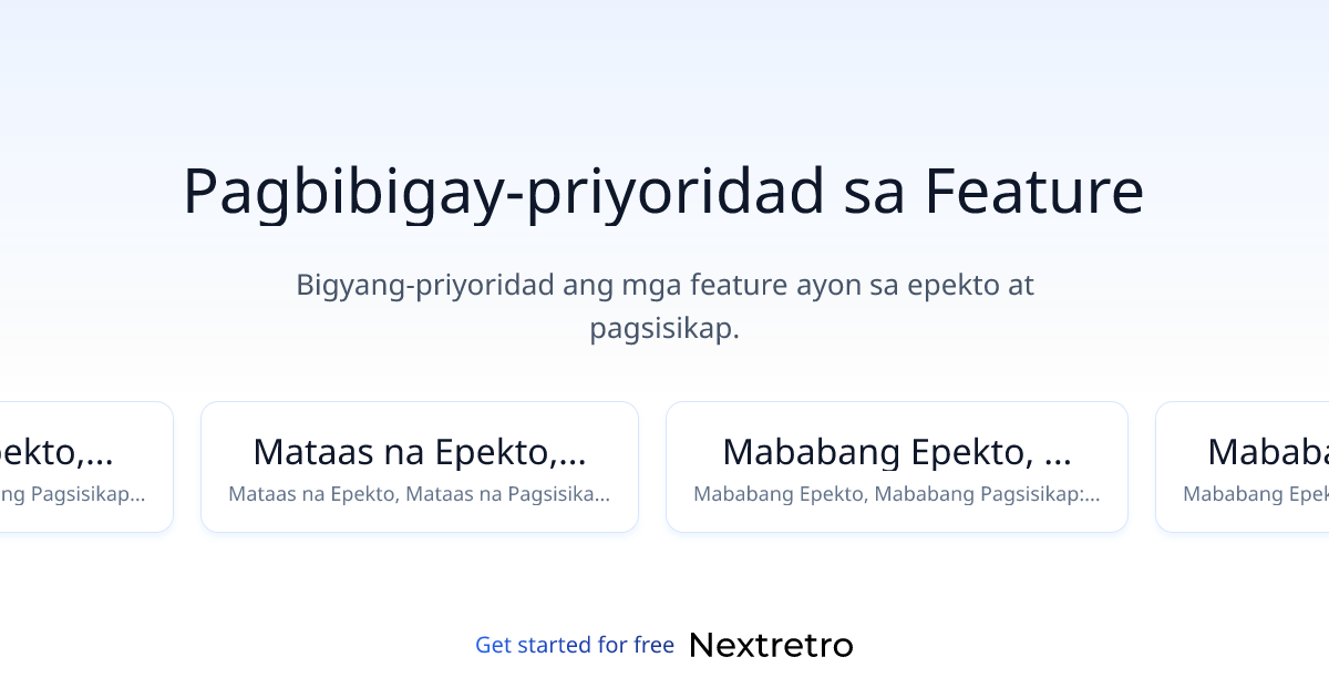 Pagbibigay-priyoridad sa Feature