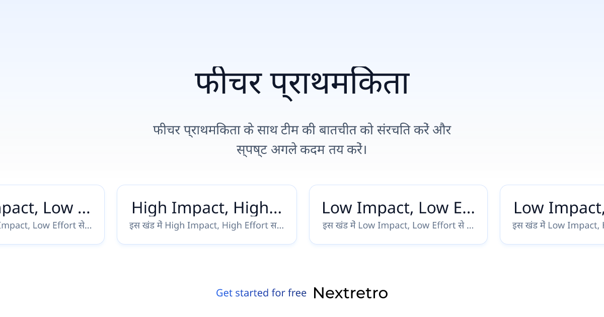 फीचर प्राथमिकता