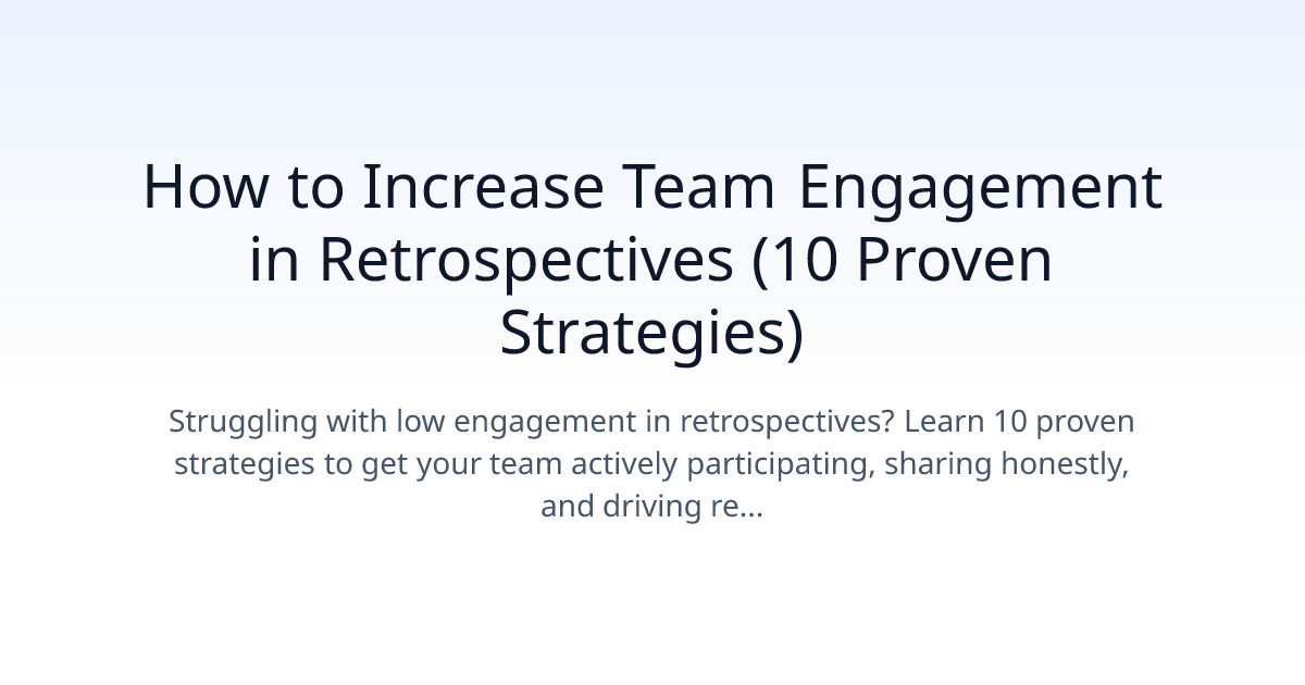 Why Nobody Cares About Your Retrospective (And How to Fix It)