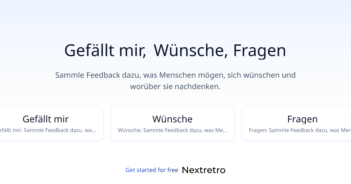Gefällt mir, Wünsche, Fragen