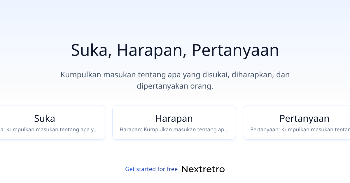 Suka, Harapan, Pertanyaan