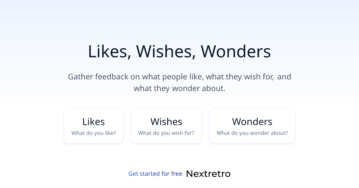 Likes, Wishes, Wonders