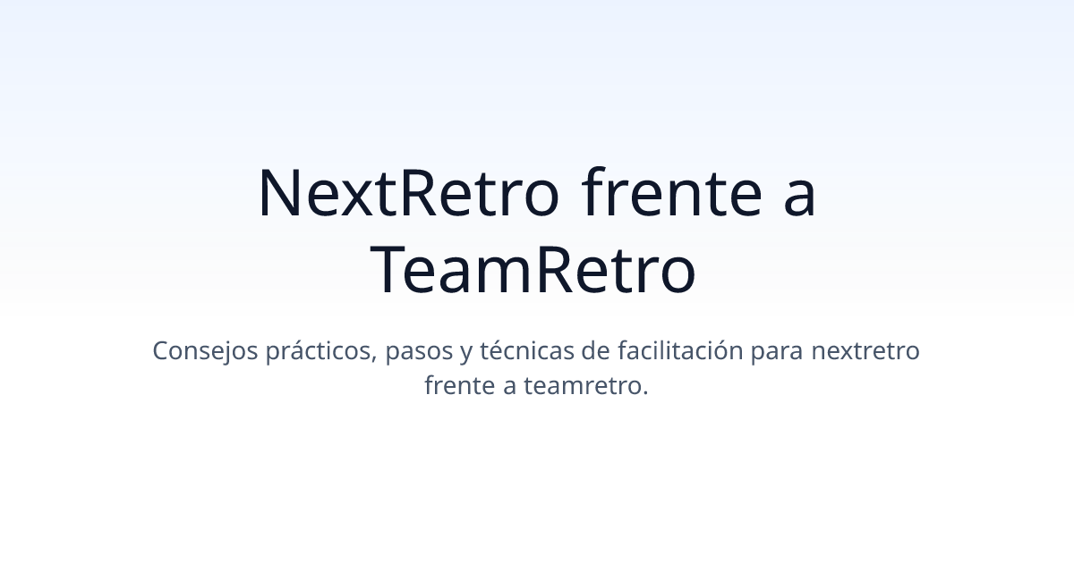 NextRetro frente a TeamRetro