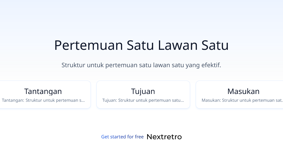 Pertemuan Satu Lawan Satu