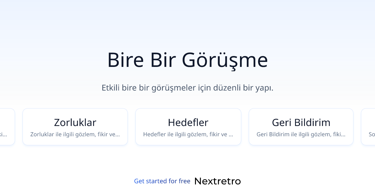 Bire Bir Görüşme