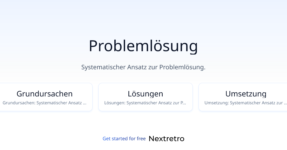 Problemlösung