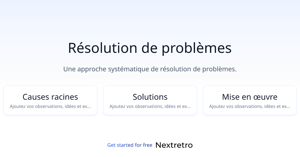 Résolution de problèmes
