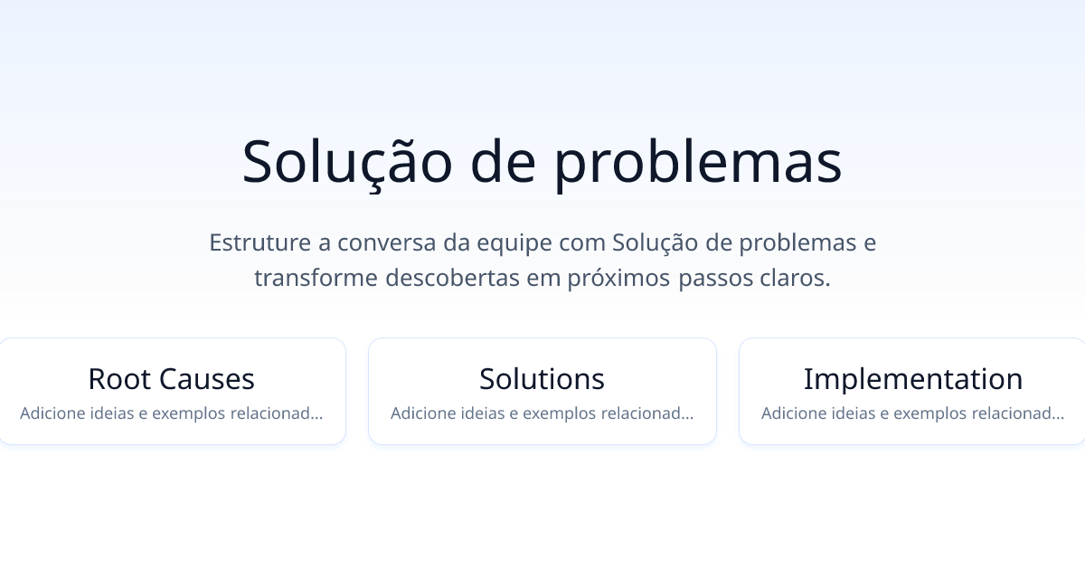 Solução de problemas