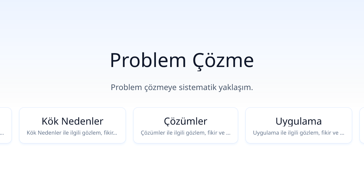 Problem Çözme