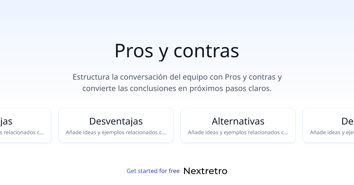 Pros y contras