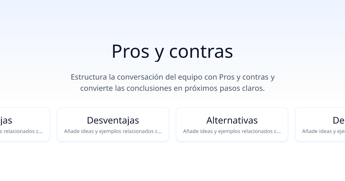 Pros y contras
