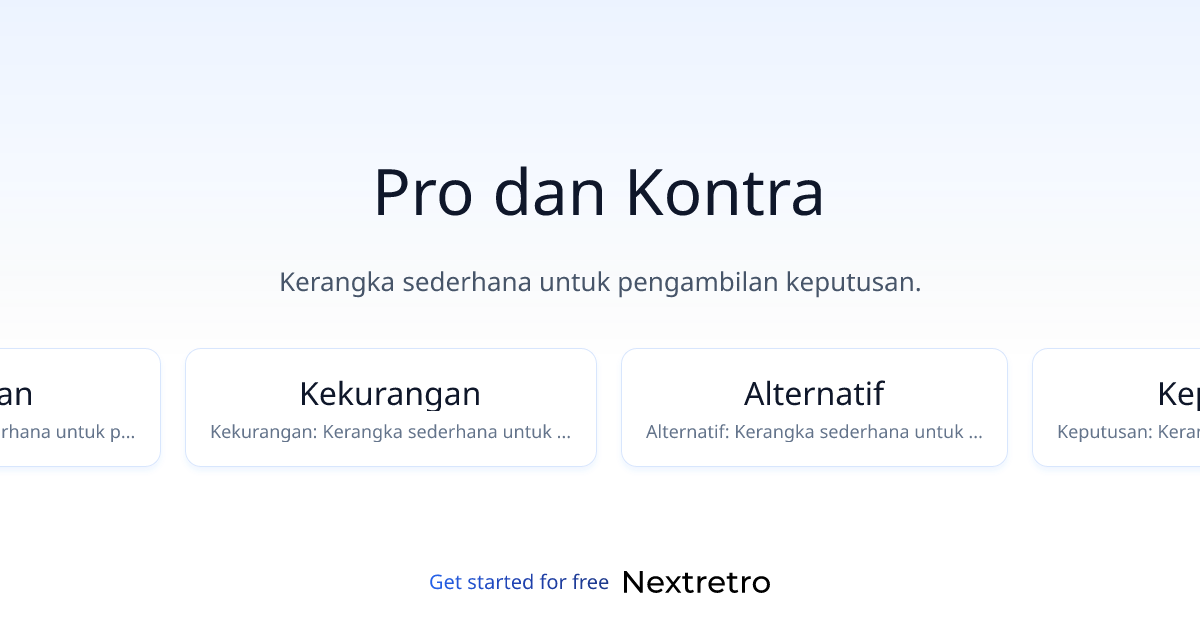 Pro dan Kontra