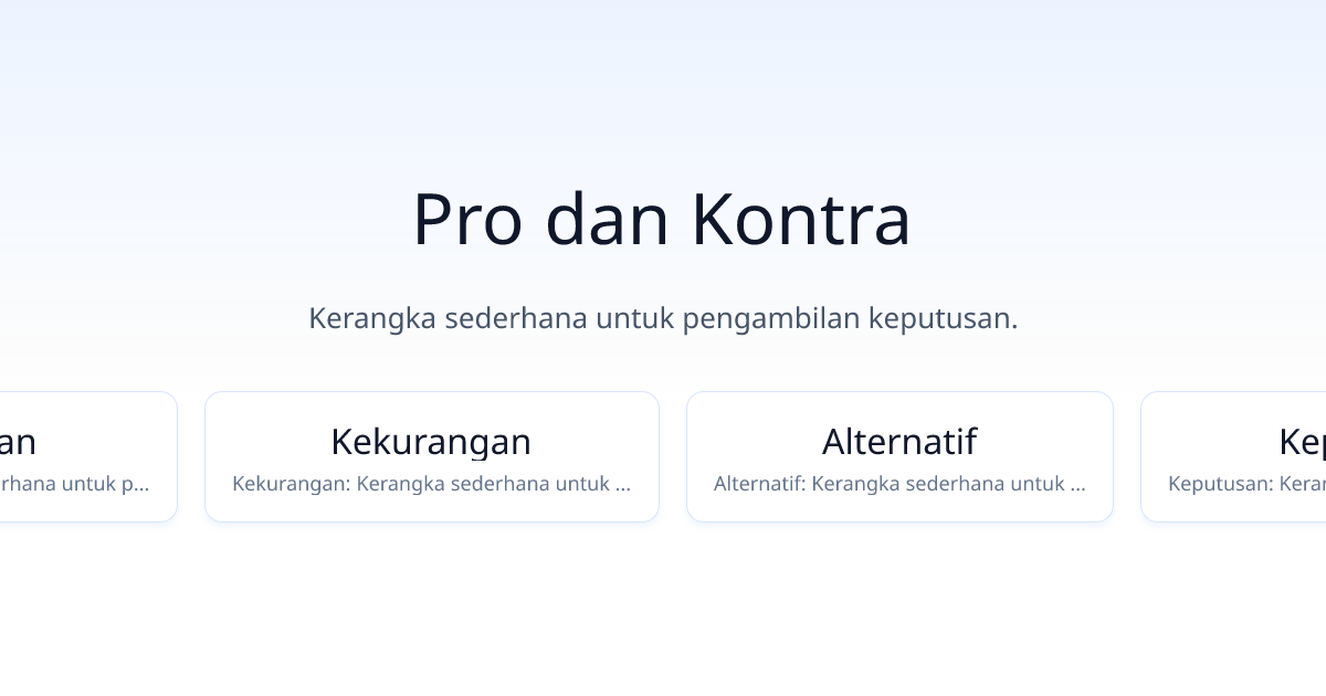 Pro dan Kontra