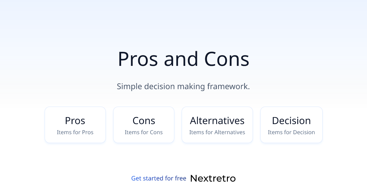Pros and Cons