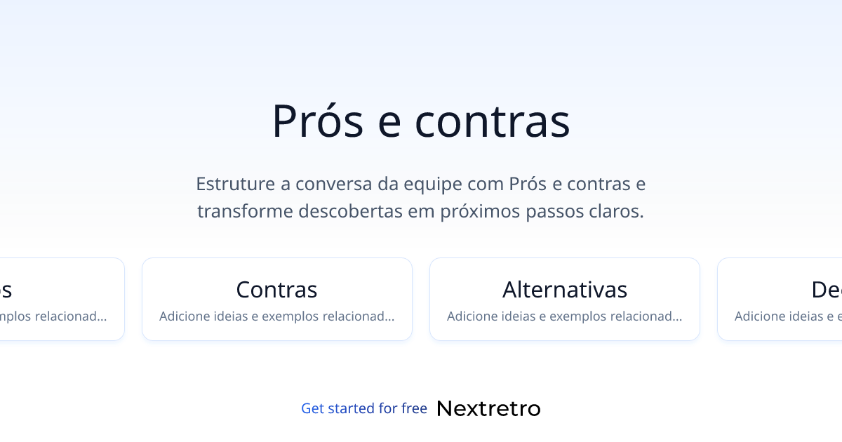 Prós e contras