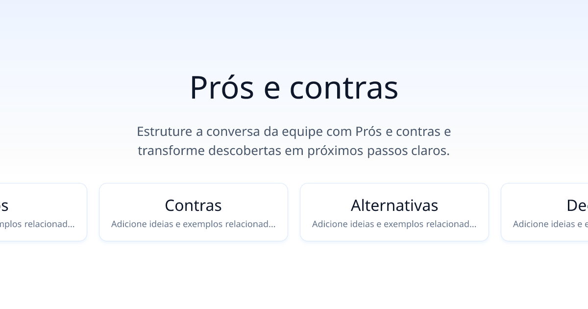 Prós e contras