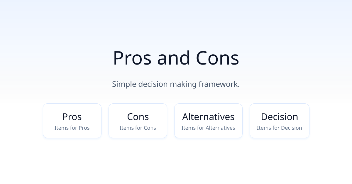 Pros and Cons