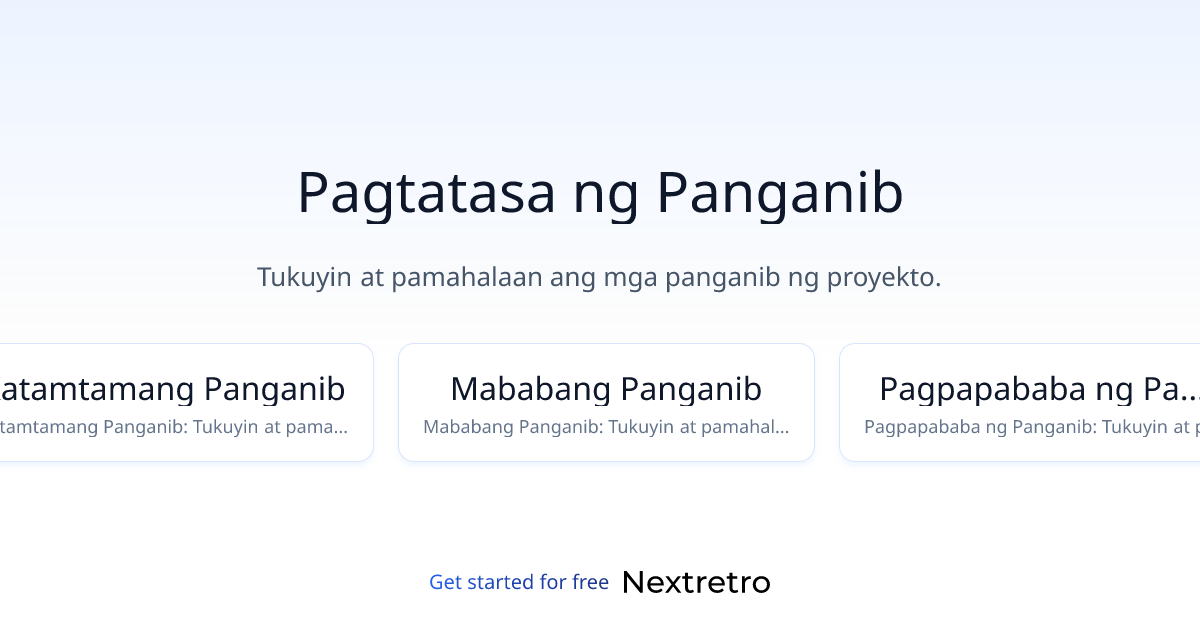 Pagtatasa ng Panganib