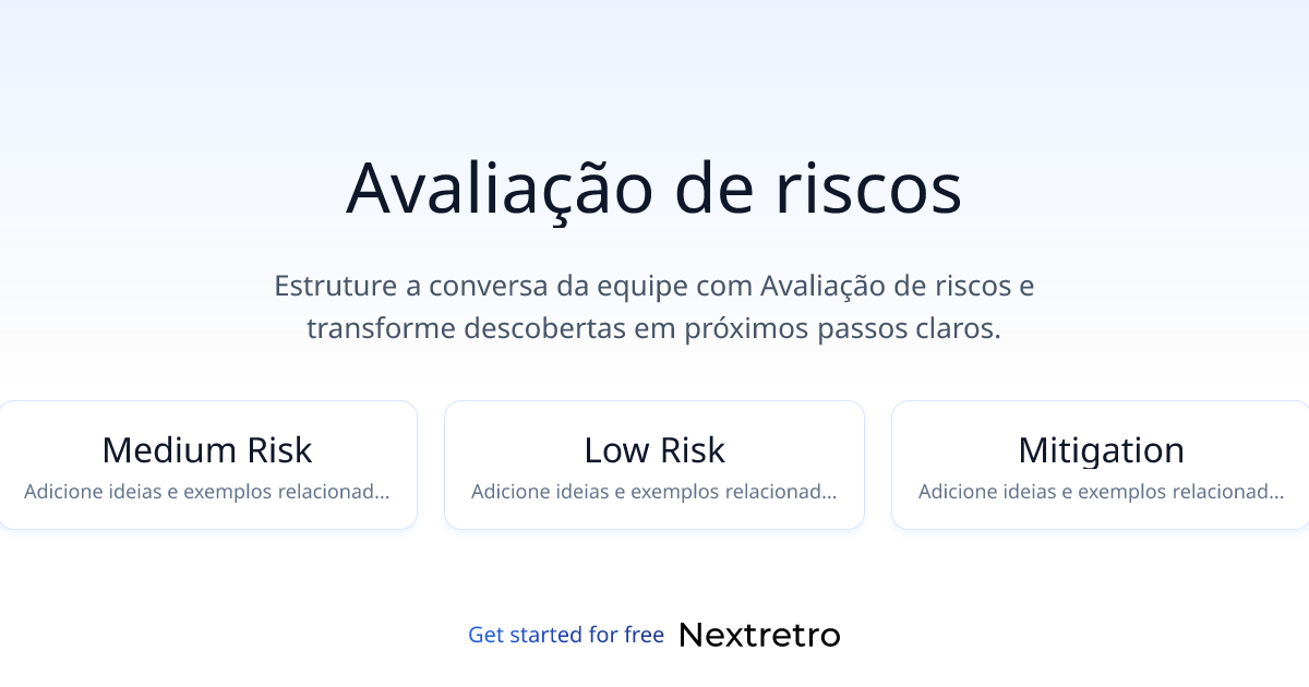Avaliação de riscos