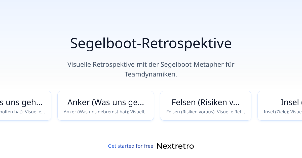 Segelboot-Retrospektive