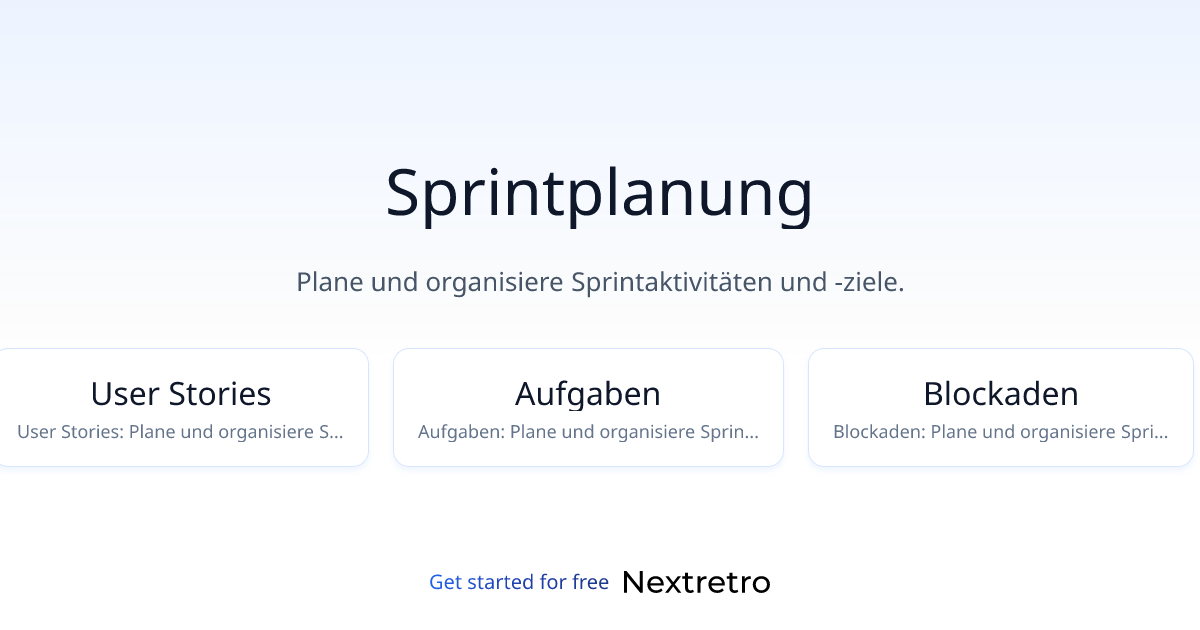 Sprintplanung