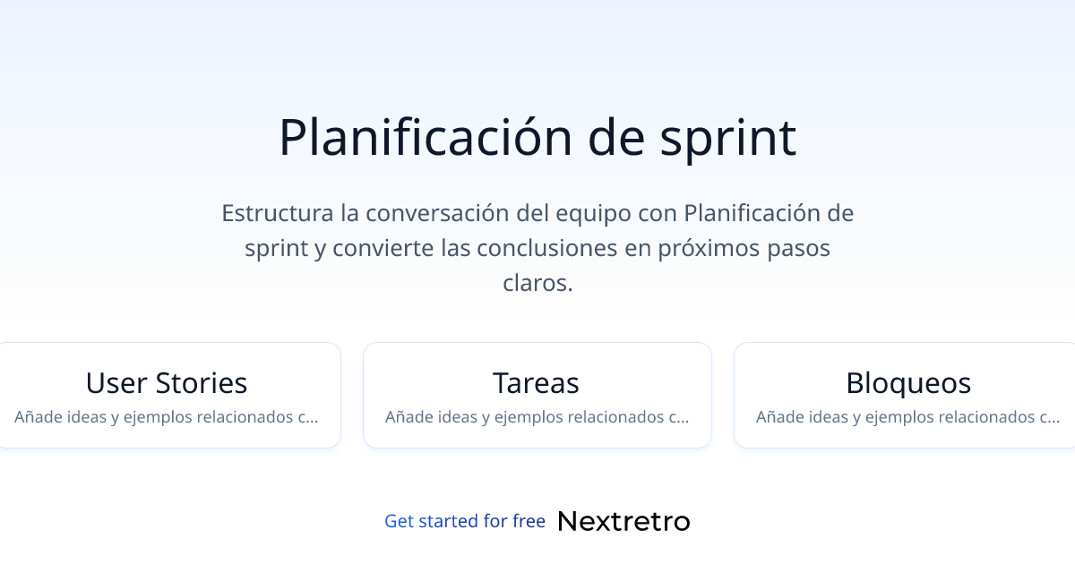 Planificación de sprint