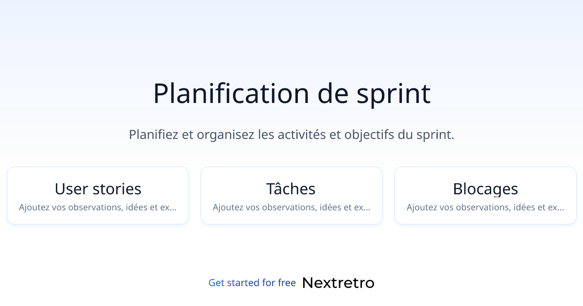 Planification de sprint