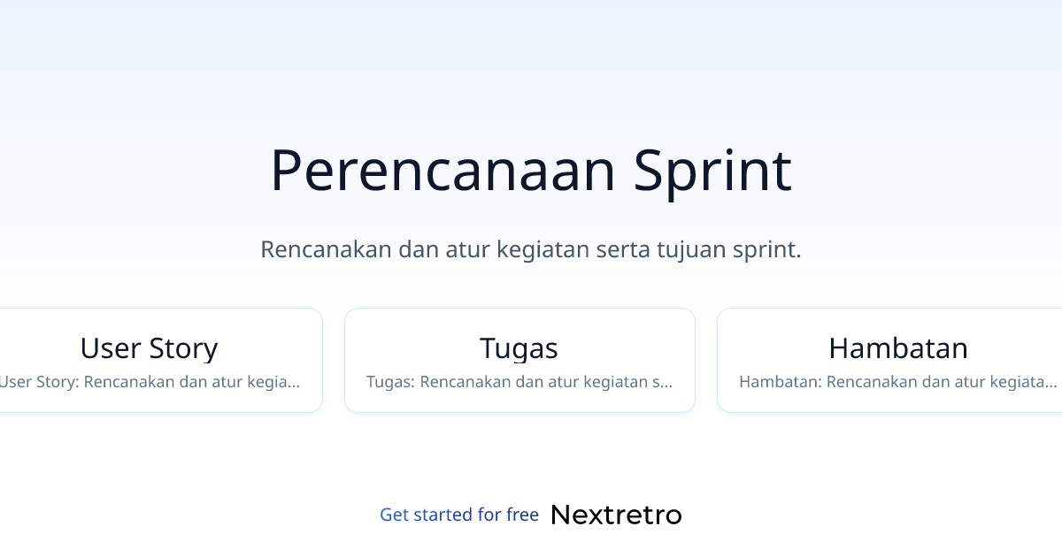 Perencanaan Sprint
