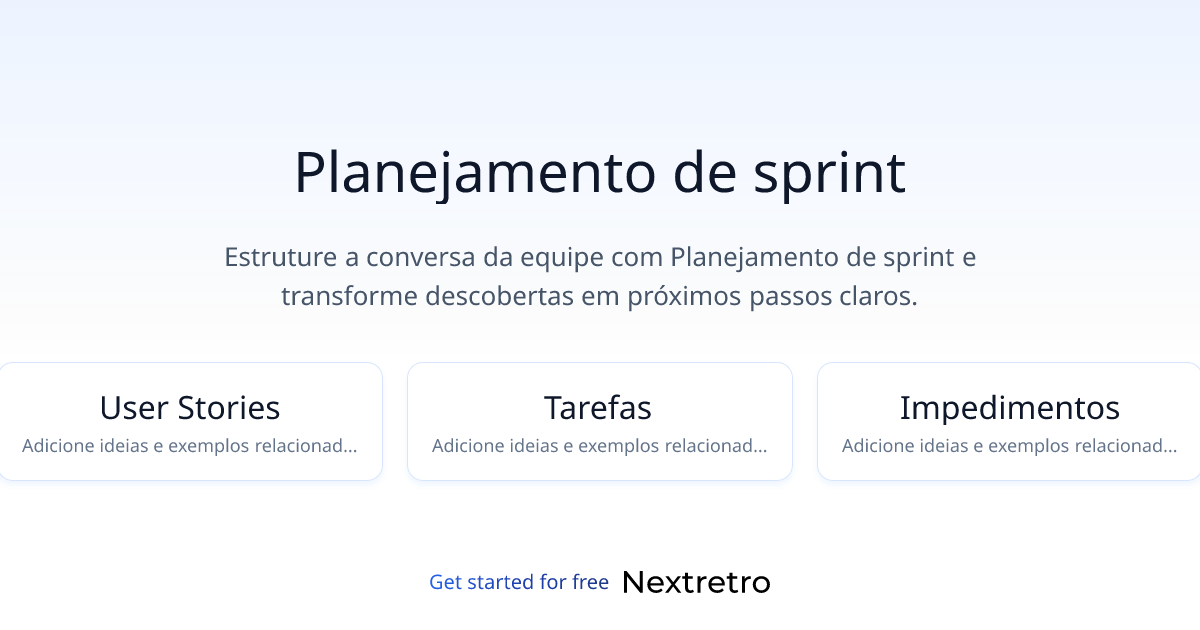 Planejamento de sprint