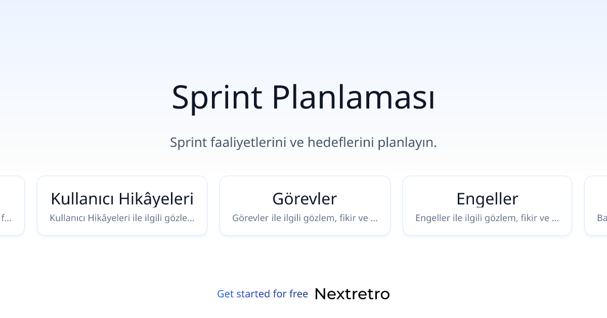 Sprint Planlaması